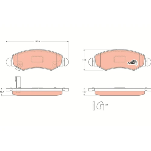 BRAKE PADS FOR DISC BRAKES - 0