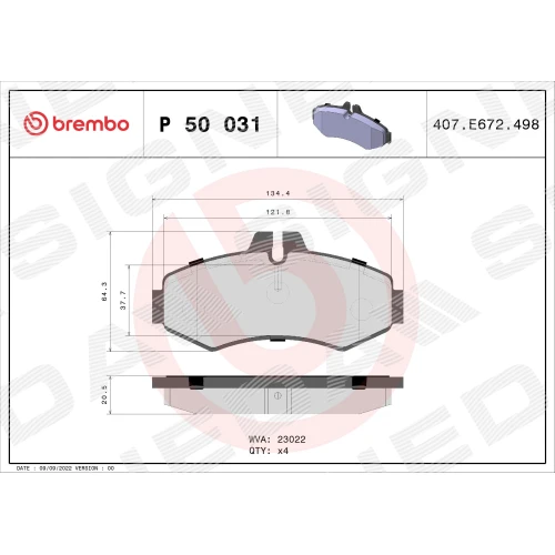 BRAKE PADS FOR DISC BRAKES - 0