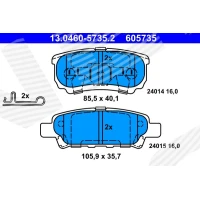 Brake pads for disc brakes