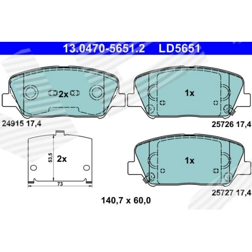 BRAKE PADS FOR DISC BRAKES - 0