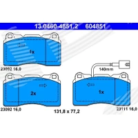 Brake pads for disc brakes