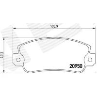 Brake pads for disc brakes