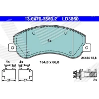 Brake pads for disc brakes