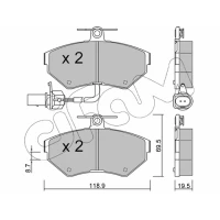 Brake pads for disc brakes