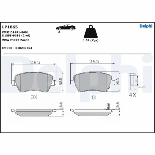 BRAKE PADS FOR DISC BRAKES - 0