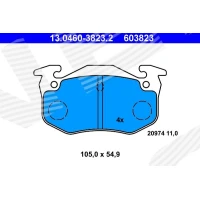 Brake pads for disc brakes