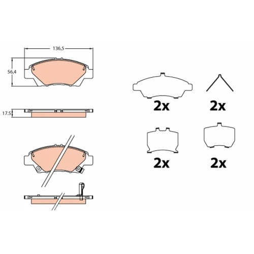 BRAKE PADS FOR DISC BRAKES - 0