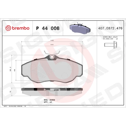 BRAKE PADS FOR DISC BRAKES - 0