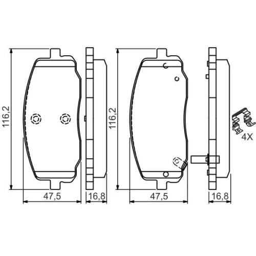 BRAKE PADS FOR DISC BRAKES - 4