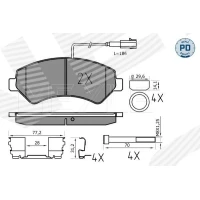 Brake pads for disc brakes