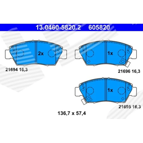 BRAKE PADS FOR DISC BRAKES - 0