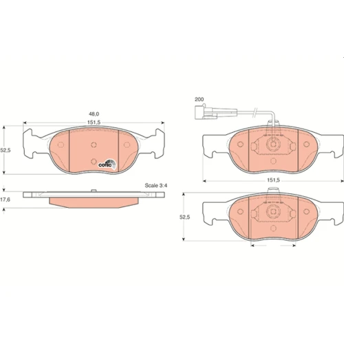 BRAKE PADS FOR DISC BRAKES - 0