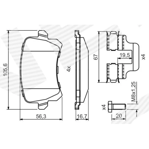 BRAKE PADS FOR DISC BRAKES - 6