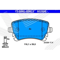 Brake pads for disc brakes