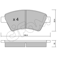 Brake pads for disc brakes