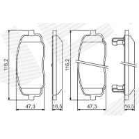 Brake pads for disc brakes