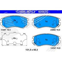 Brake pads for disc brakes