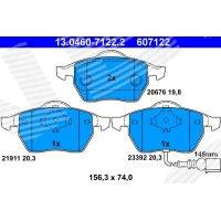 Brake pads for disc brakes