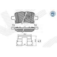 Brake pads for disc brakes