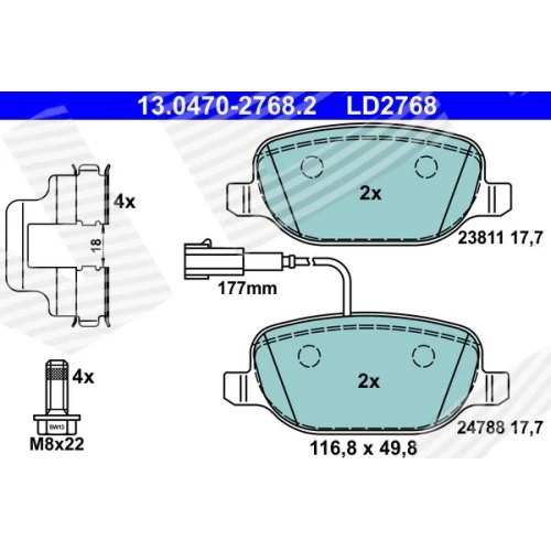 BRAKE PADS FOR DISC BRAKES - 0