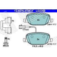 Brake pads for disc brakes