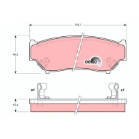 Brake pads for disc brakes