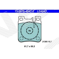 Brake pads for disc brakes