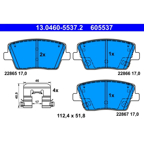 BRAKE PADS FOR DISC BRAKES - 0