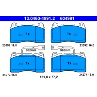 Brake pads for disc brakes