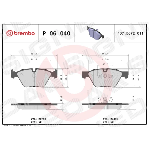 BRAKE PADS FOR DISC BRAKES - 0