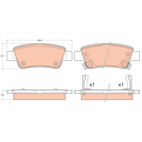 BRAKE PADS FOR DISC BRAKES - 0