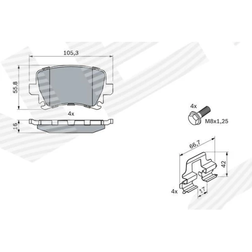 BRAKE PADS FOR DISC BRAKES - 6