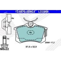 Brake pads for disc brakes