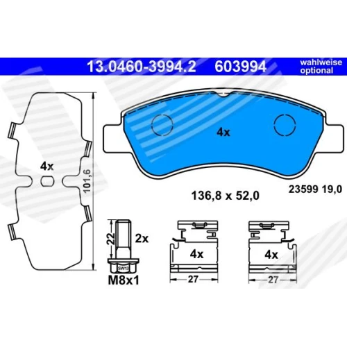 BRAKE PADS FOR DISC BRAKES - 1