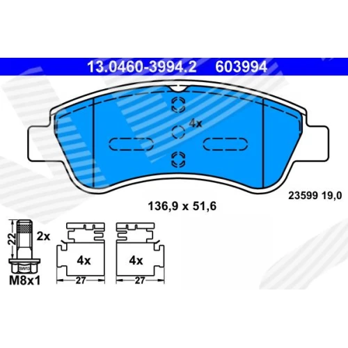 BRAKE PADS FOR DISC BRAKES - 0