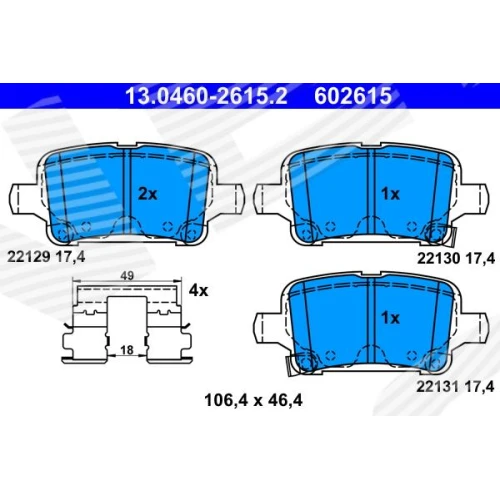 BRAKE PADS FOR DISC BRAKES - 0