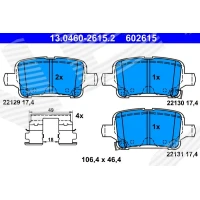 Brake pads for disc brakes