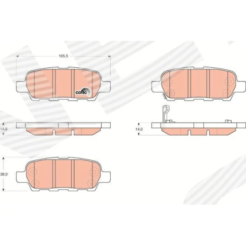 BRAKE PADS FOR DISC BRAKES - 0