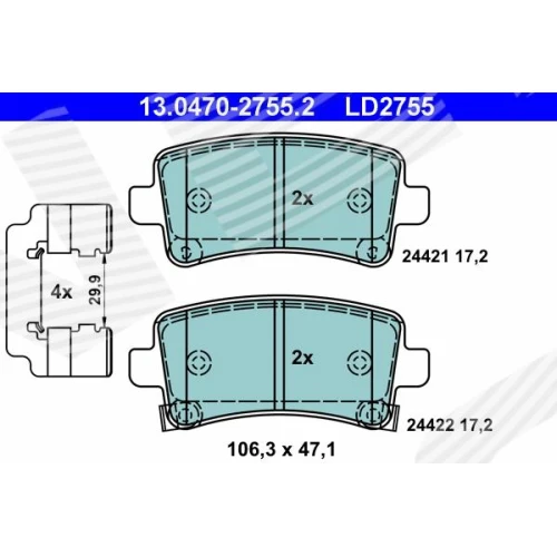 BRAKE PADS FOR DISC BRAKES - 0