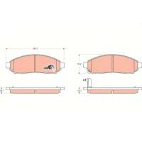 Brake pads for disc brakes