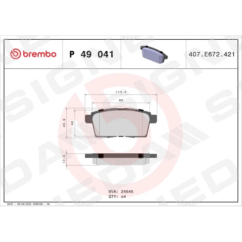 BRAKE PADS FOR DISC BRAKES - 0