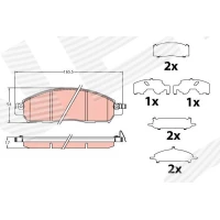 Brake pads for disc brakes