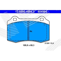 Brake pads for disc brakes