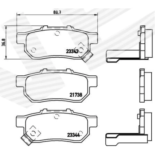 BRAKE PADS FOR DISC BRAKES - 0