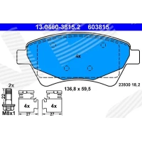 Brake pads for disc brakes