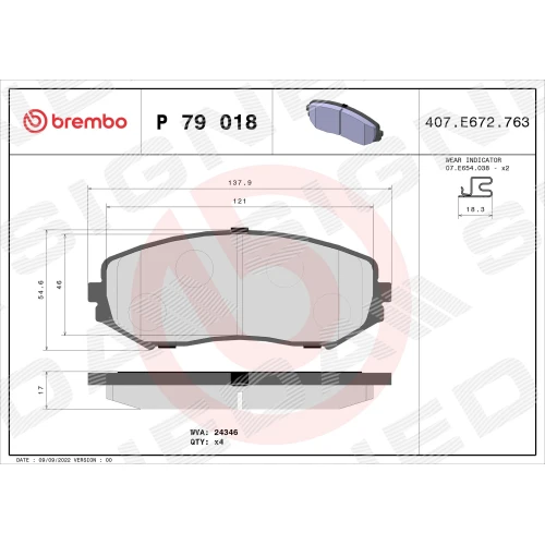 BRAKE PADS FOR DISC BRAKES - 0