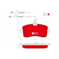 Brake pads for disc brakes