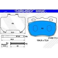 Brake pads for disc brakes