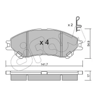 Brake pads for disc brakes