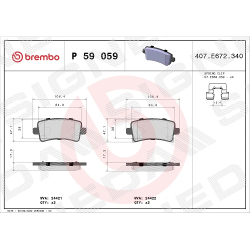 BRAKE PADS FOR DISC BRAKES - 0